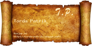 Torda Patrik névjegykártya